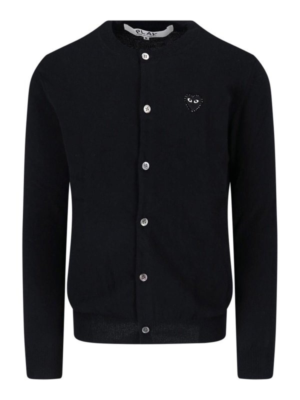 Comme des Garçons Play: Cardigans - Cardigan - Schwarz