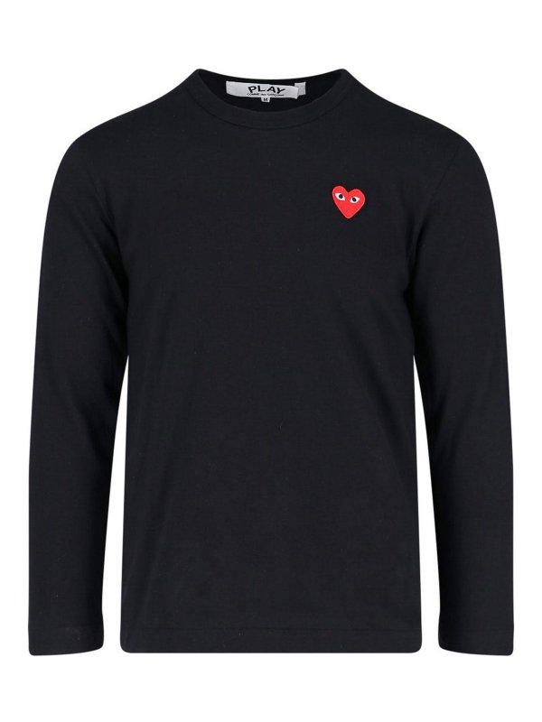 Comme des Garçons Play: crew necks - Logo Jersey