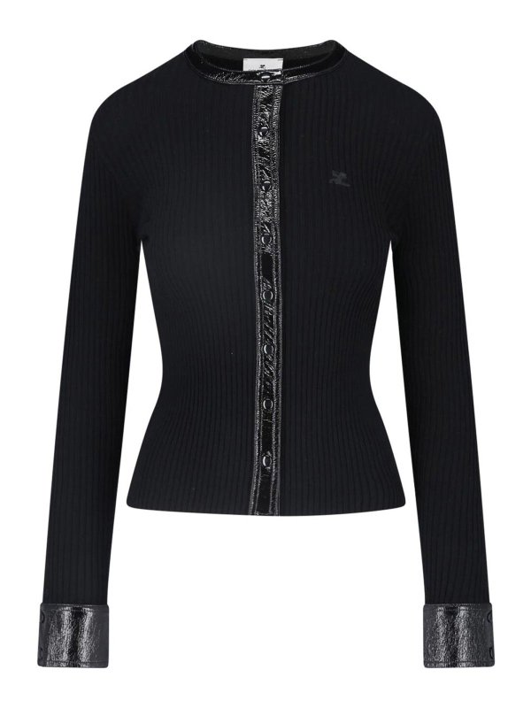 Courreges: Cardigans - Cardigan - Schwarz
