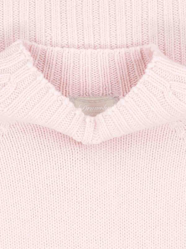 The Best Shops DRUMOHR: Strickpullover mit Rundhalsausschnitt - Rundhalspullover - Rosa