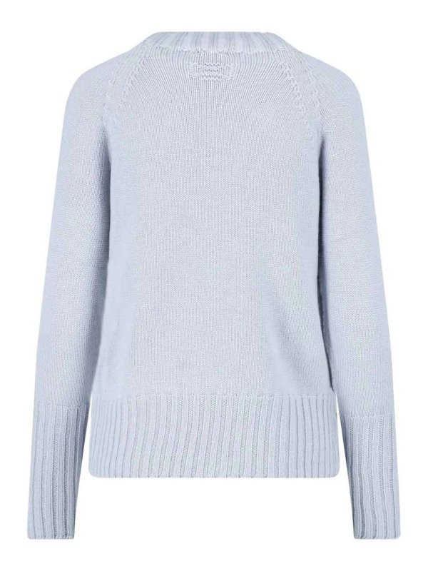DRUMOHR: Strickpullover mit Rundhalsausschnitt online - Rundhalspullover - Hellblau