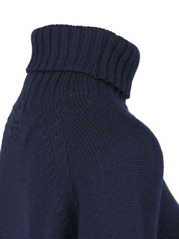The Best Shops DRUMOHR: Col roulé & Col polo - Pull Col Roulé - Bleu
