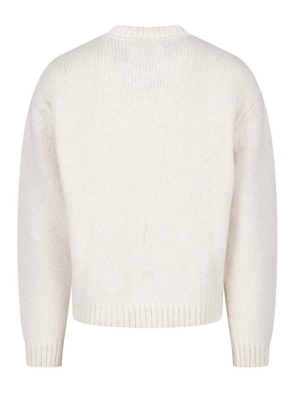 ERL: Strickpullover mit Rundhalsausschnitt online - Rundhalspullover - Weiß
