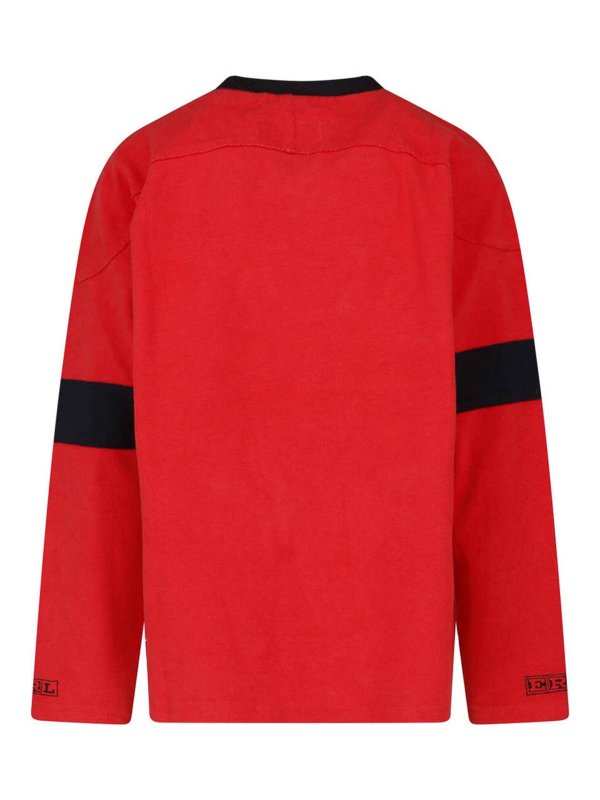 ERL: Strickpullover mit V-Ausschnitt online - V-Pullover - Rot