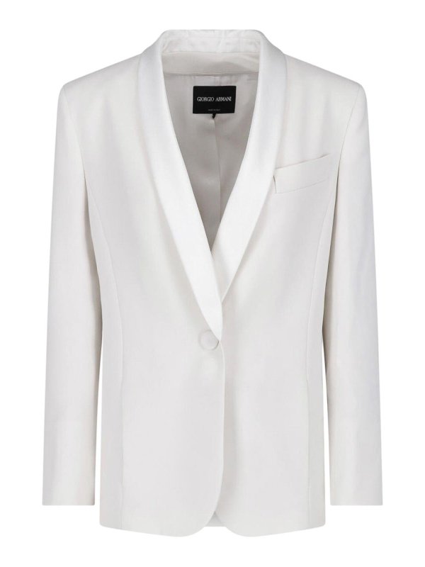 GIORGIO ARMANI: Blazer - Blazer - Blanco