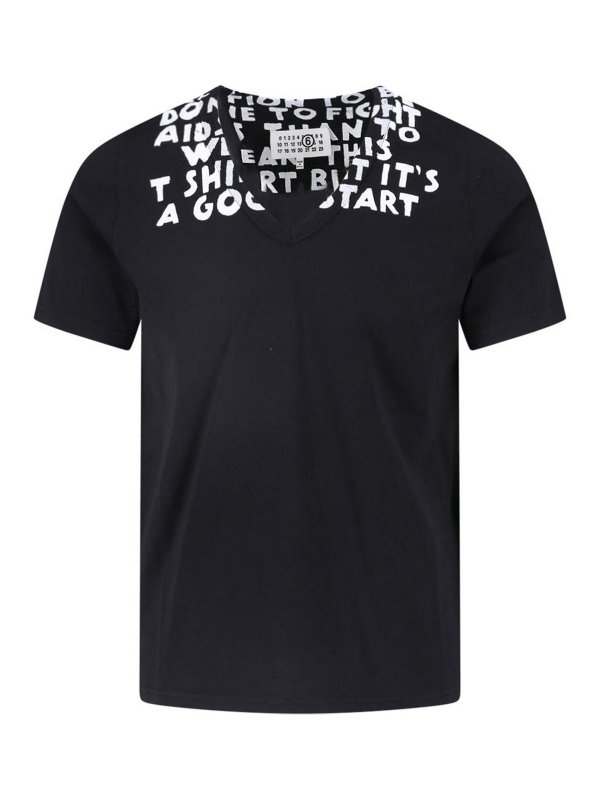 MM6 MAISON MARGIELA: T-shirts - T-Shirt - Schwarz
