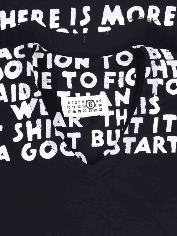 The Best Shops MM6 MAISON MARGIELA: T-shirts - T-Shirt - Schwarz