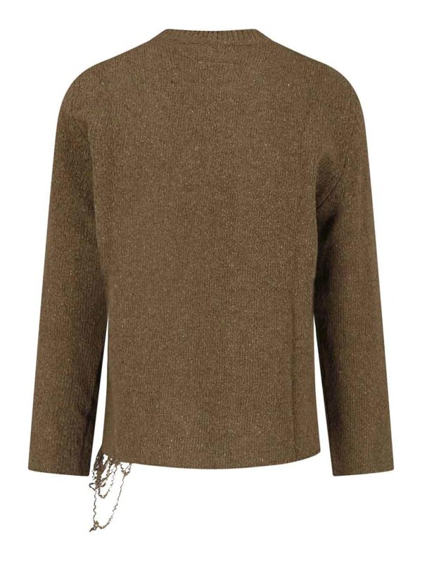 MM6 MAISON MARGIELA: Strickpullover mit Rundhalsausschnitt online - Rundhalspullover - Grün