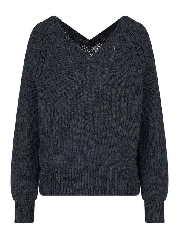 OUR LEGACY: Strickpullover mit Rundhalsausschnitt online - Rundhalspullover - Grau
