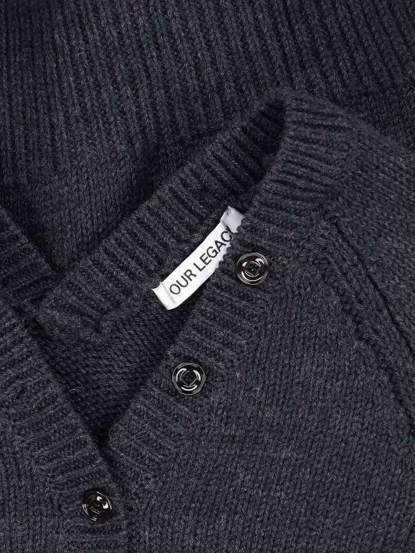 The Best Shops OUR LEGACY: Strickpullover mit Rundhalsausschnitt - Rundhalspullover - Grau