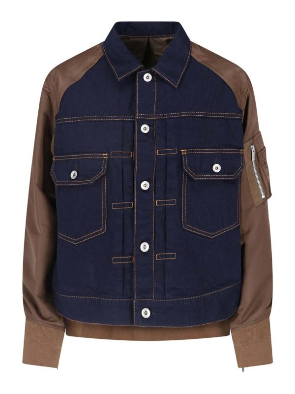 Sacai: Vestes de costume - Blazer - Bleu