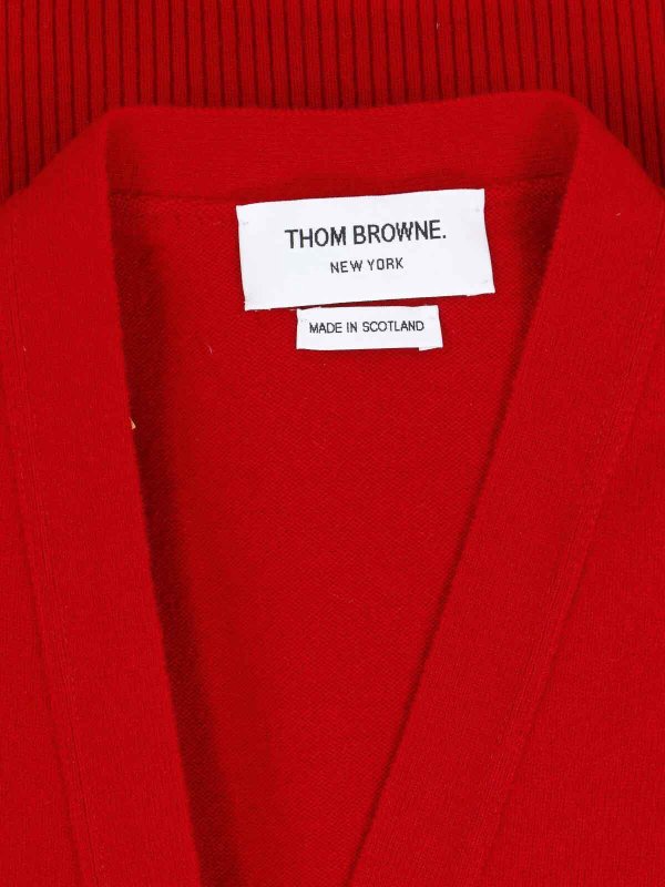 カーディガン - 赤 shop online: THOM BROWNE