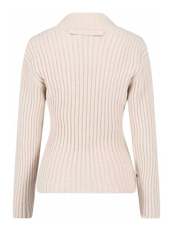 VICTORIA BECKHAM: Strickpullover mit Rundhalsausschnitt online - Rundhalspullover - Creme