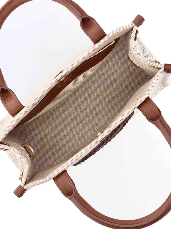 トートバッグ - クリーム shop online: BURBERRY