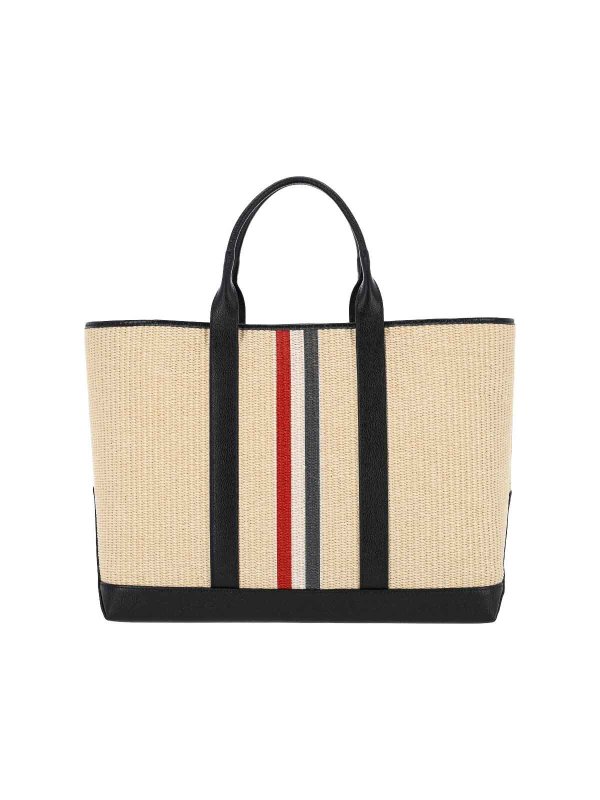 The Best Shops THOM BROWNE: totes bags - Rwb Medium Tote Bag