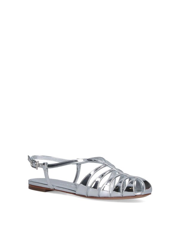 SALVATORE FERRAGAMO: Sandalen online - Sandalen - Silber