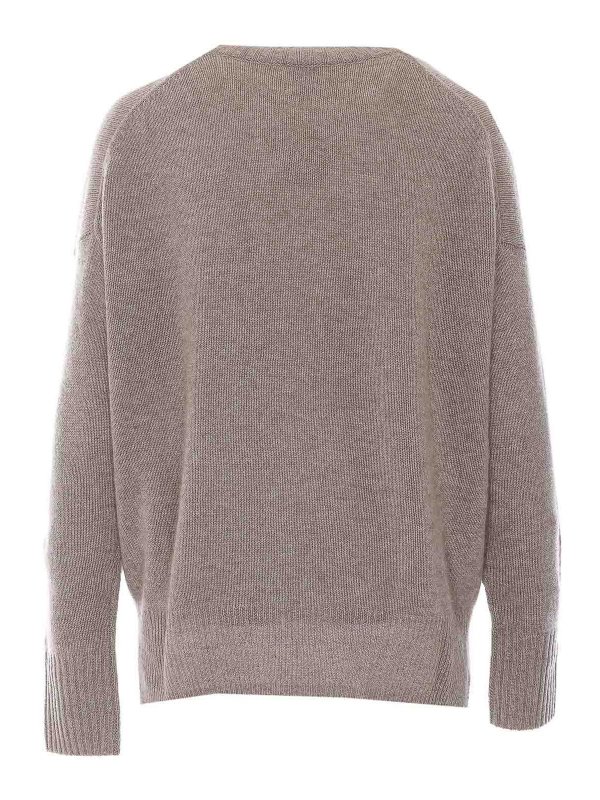 ALLUDE: クルーネック online - クルーネック - ベージュ