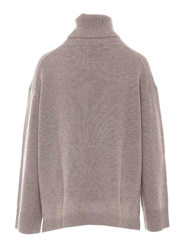 ALLUDE: クルーネック online - クルーネック - ベージュ
