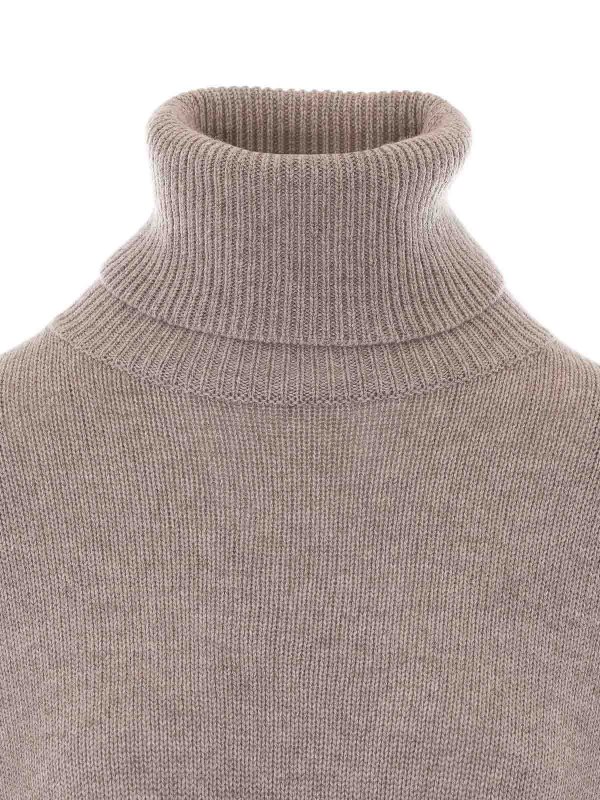 クルーネック - ベージュ shop online: ALLUDE