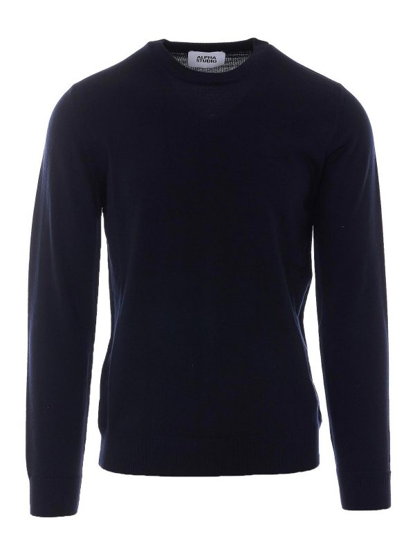 ALPHA STUDIO: Pull col rond - Pull Col Rond - Bleu