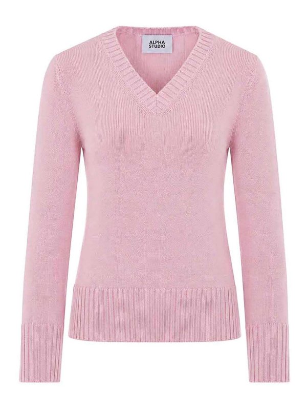 ALPHA STUDIO: crew necks - Sweater
