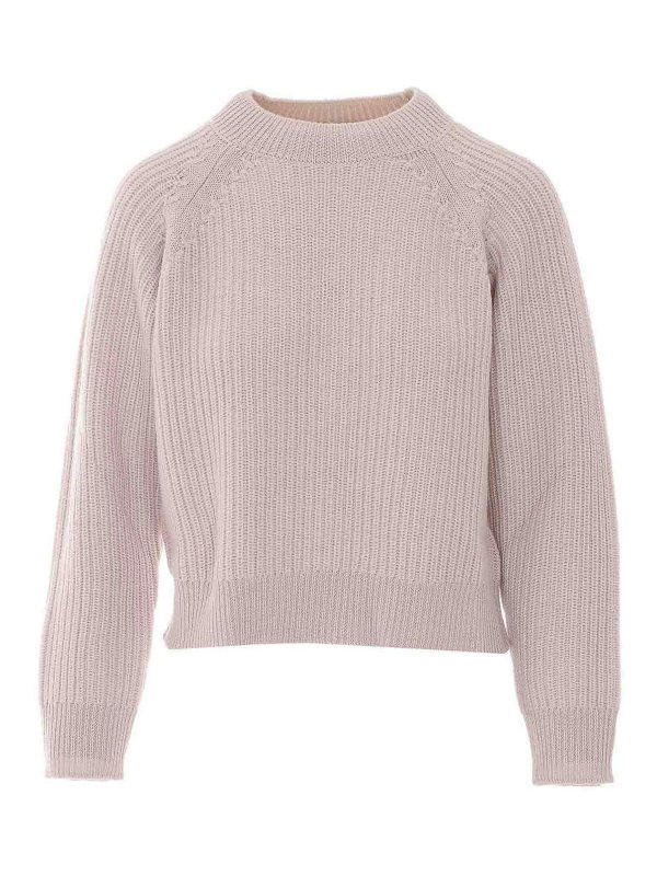 ALPHA STUDIO: Strickpullover mit Rundhalsausschnitt - Rundhalspullover - Rosa