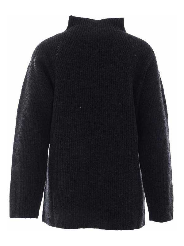 ALPHA STUDIO: Strickpullover mit Rundhalsausschnitt online - Rundhalspullover - Grau