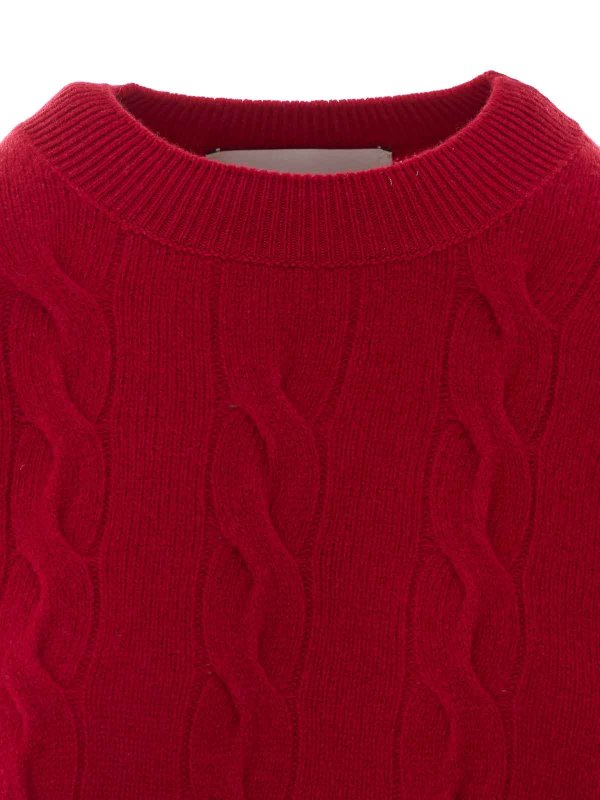 クルーネック - 赤 shop online: AMI PARIS