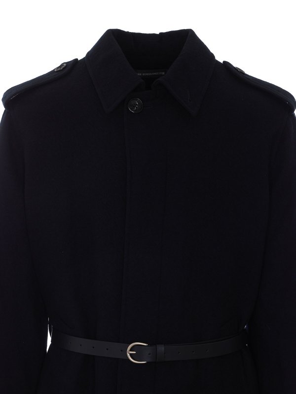 膝丈コート - 黒 shop online: ANN DEMEULEMEESTER