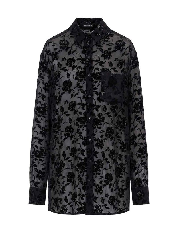 ANN DEMEULEMEESTER: Hemden - Hemd - Schwarz