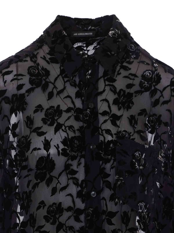 Hemd - Schwarz shop online: ANN DEMEULEMEESTER