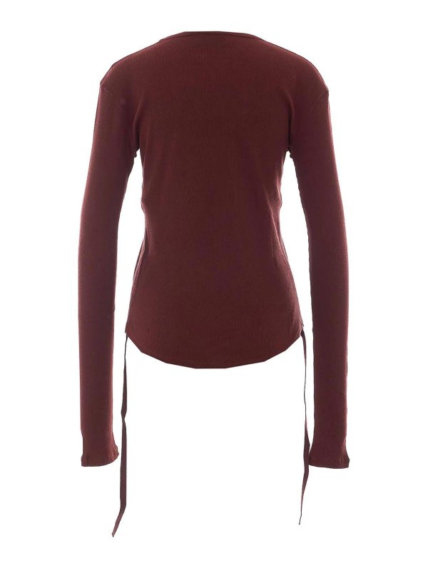 ANN DEMEULEMEESTER: クルーネック online - クルーネック - 赤