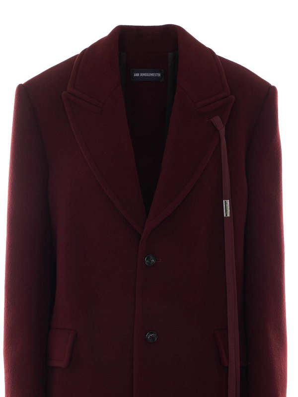 膝丈コート - 赤 shop online: ANN DEMEULEMEESTER