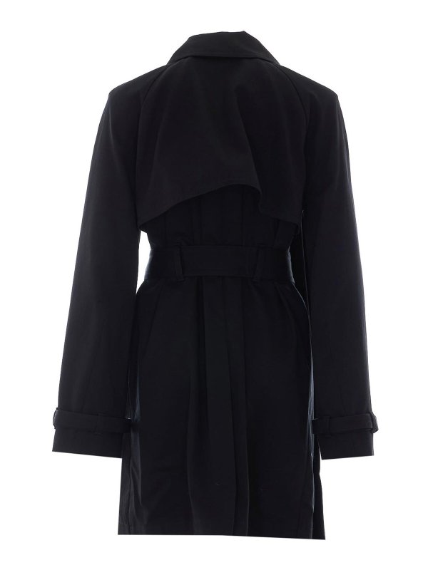 ANN DEMEULEMEESTER: トレンチコート online - トレンチコート - 黒