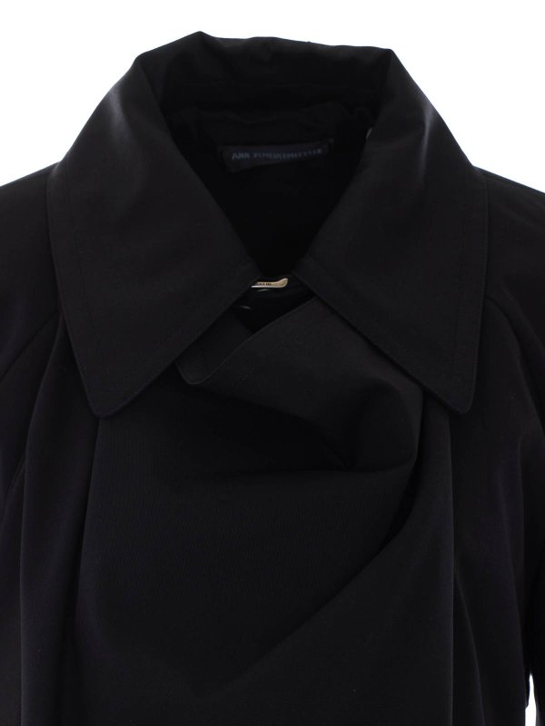 トレンチコート - 黒 shop online: ANN DEMEULEMEESTER