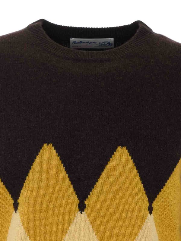 クルーネック - ブラウン shop online: BALLANTYNE