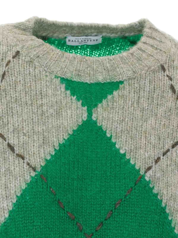 クルーネック - 緑 shop online: BALLANTYNE