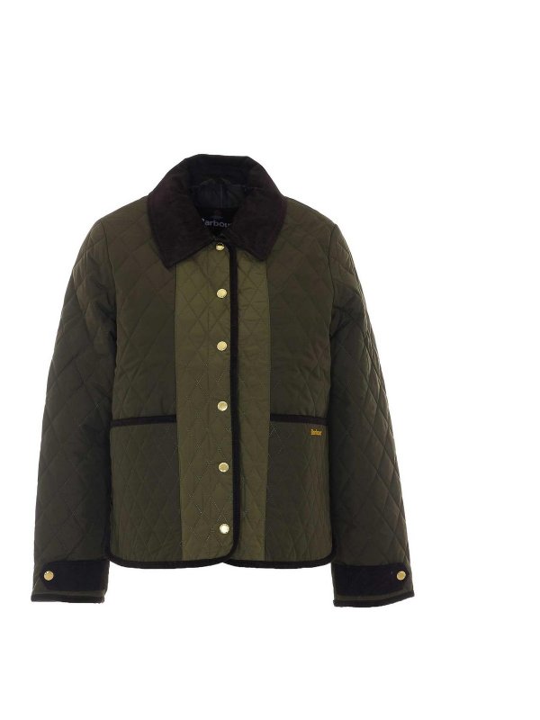 BARBOUR: ダウン・ハイテクジャケット - ダウンジャケット - 緑
