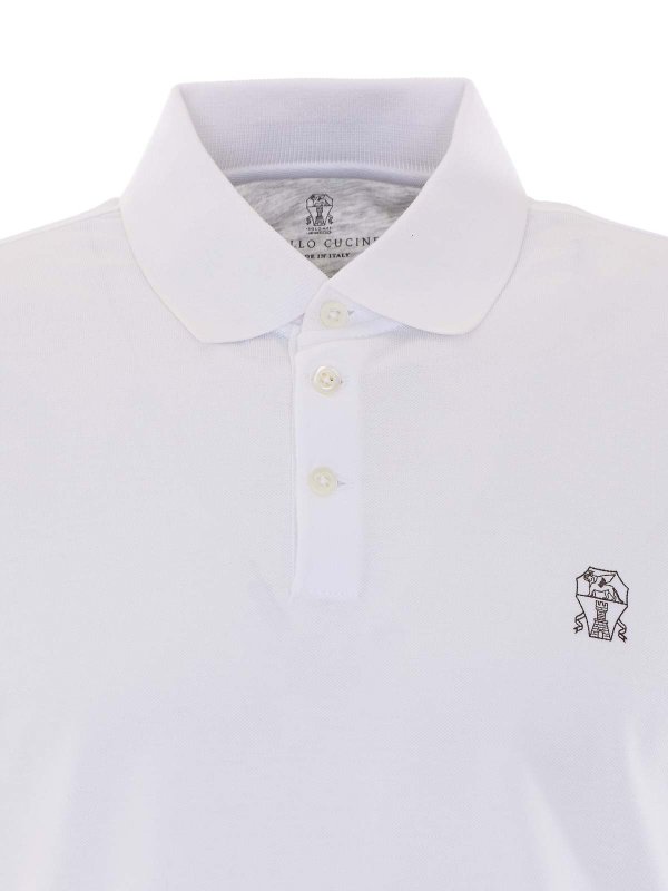 Polo - Blanco shop online: BRUNELLO CUCINELLI