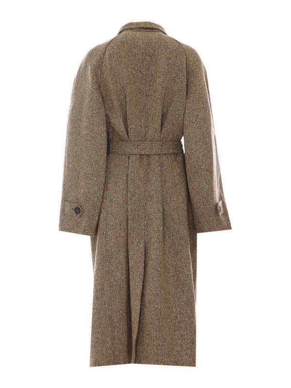BRUNELLO CUCINELLI: ニーレングスコート online - 膝丈コート - ベージュ