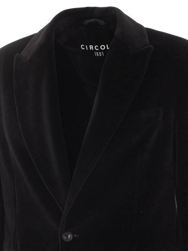 The Best Shops CIRCOLO 1901: blazers - Velvet Single Breasted Button Jacket