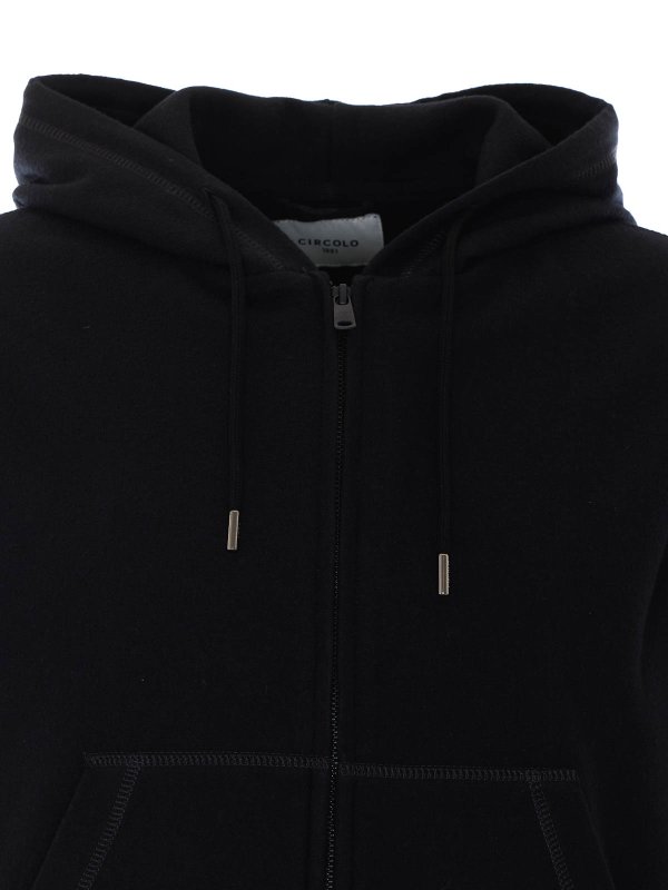 Felpa con zip shop online: CIRCOLO 1901