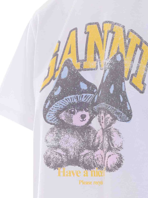 The Best Shops GANNI: t-shirt - T-shirt basic in cotone