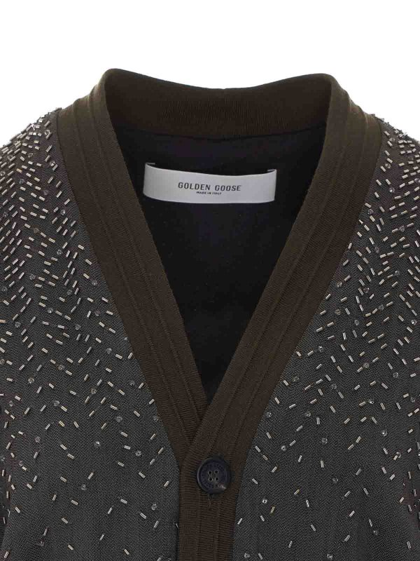 カーディガン - ブラウン shop online: GOLDEN GOOSE