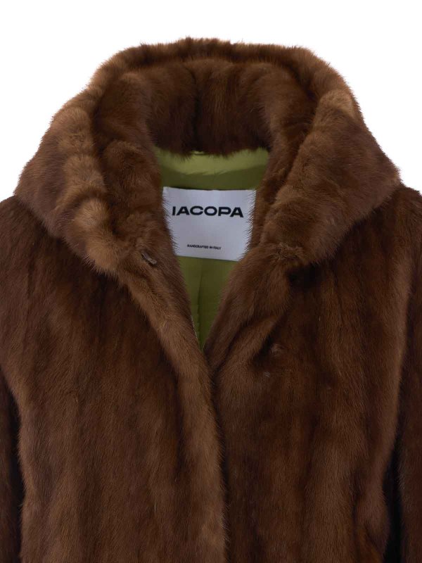 毛皮/ムートンコート - ブラウン shop online: IACOPA