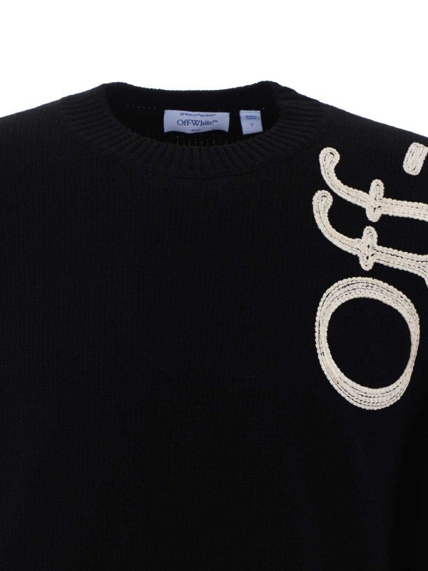 クルーネック - 黒 shop online: OFF-WHITE