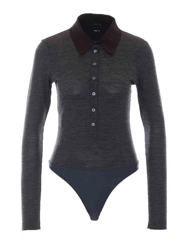 Pinko: Tops y camisetas sin mangas - Top - Gris