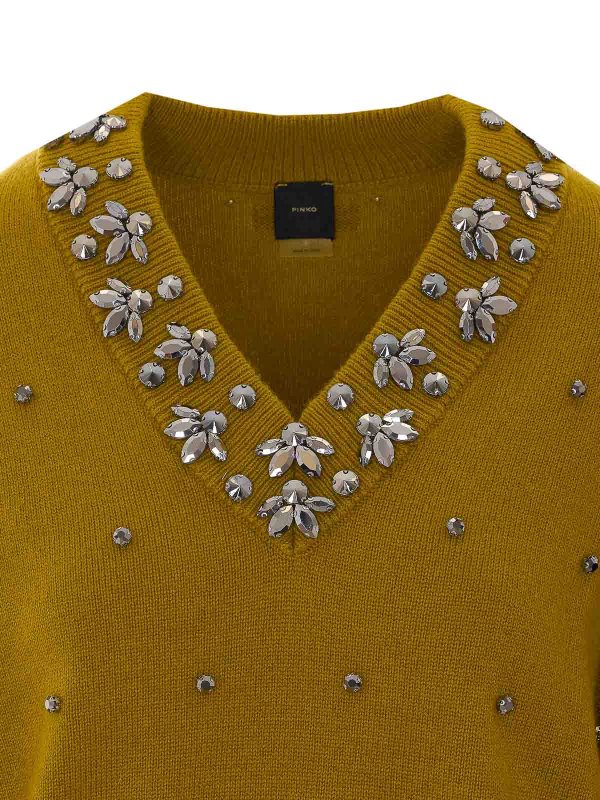 Rundhalspullover - Grün shop online: Pinko