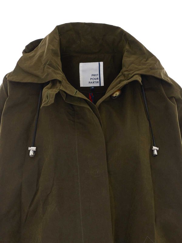 膝丈コート - 緑 shop online: PRET POUR PARTIR