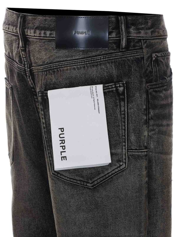 The Best Shops PURPLE BRAND: ストレートジーンズ - ストレートジーンズ - 黒